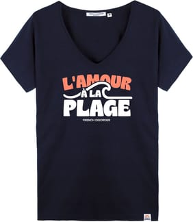W Tshirt Dolly L'Amour A La Plage Navy