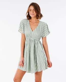 Geo Dress Green 