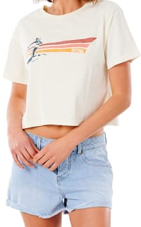 Golden State Crop Tee Bone 