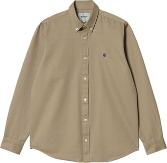 L/S Madison Shirt Leather Dark Navy