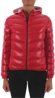 Ladies Down Jackets Red Velvet-Black