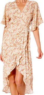 Lunar Tides Wrap Dress Nude