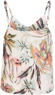 Lw Blue Tank Top Global Print White Aop W/ Green
