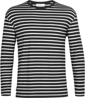 M Granary LS Tee Stripe Midnight Navy Snow S