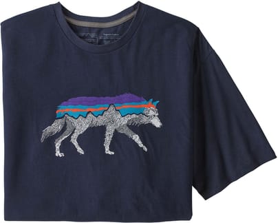 M's Back For Good Organic T-Shirt New Navy w/Wolf