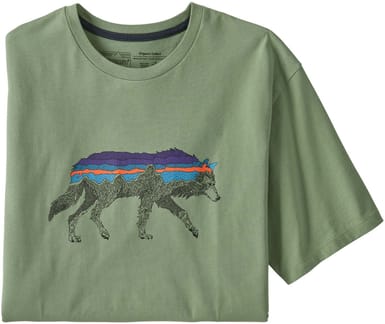 M's Back For Good Organic T-Shirt Sedge Green w/Wolf