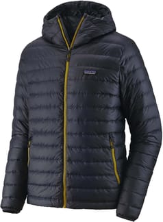 M's Down Sweater Hoody Smolder Blue w/Textile Green
