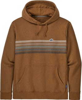 M's Line Logo Ridge Stripe Uprisal Hoody Bear Brown