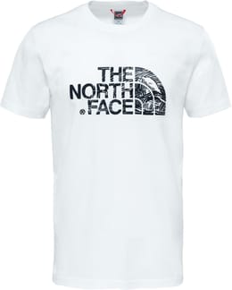 M S/S Woodcut Dome Tee Tnf Wht/Tnf Blk