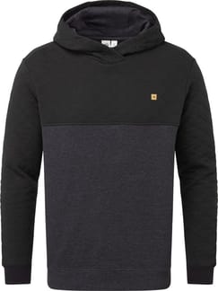 M Quilted Block Hoodie Meteorite Black