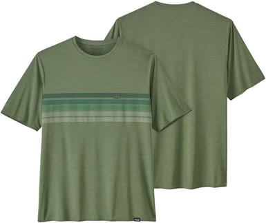 M's Cap Cool Daily Graphic Shirt Ridge Stripe/Sedge Green X-Dye