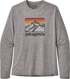 M's L/S Cap Cool Daily Graphic Shirt Line Logo Ridge/Feather Grey