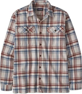M's L/S Organic Cotton MW Fjord Flannel Shirt Drifted/Cornice Grey
