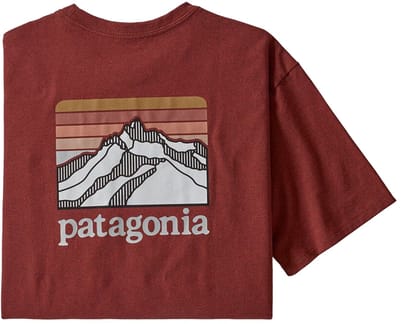M's Line Logo Ridge Pocket Responsibili-Tee Barn Red