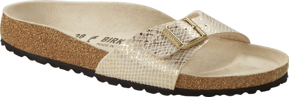 Madrid W Microfibre Shiny Python Eggshell/Gold
