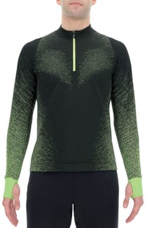 Man Running Exceleration Shirt LS Zip Up Black/Cloud