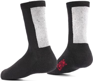 Merino Night Sock Black/Reflective