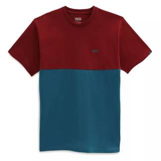 Colorblock Tee Blue Coral Pomegranate