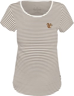 Nüssli-Stibiizer T-shirt Taupe Grey Snowwhite Striped