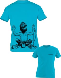 Born to Climb SS Tee M Bleu Lagon