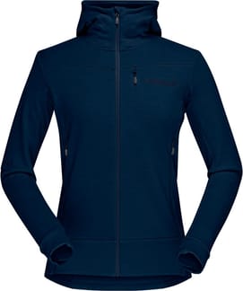 Falketind Warmwool2 Stretch Zip Hood W'S Indigo Night