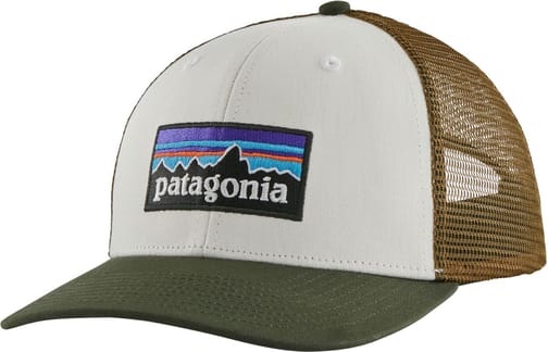 P-6 Logo Trucker Hat White w/Kelp Forest