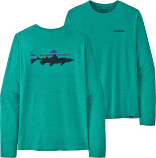 M's L/S Cap Cool Daily Graphic Shirt Subtidal Blue X-Dye