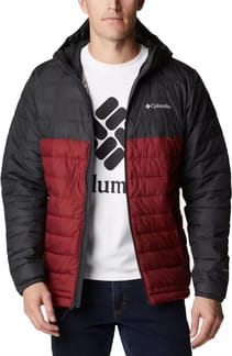 Powder Lite Hooded Jacket M Red Jasper/Shark
