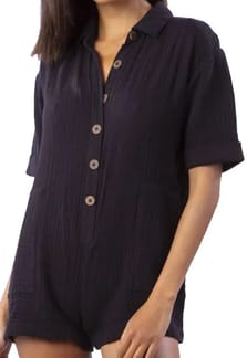 Premium Surf Romper Black