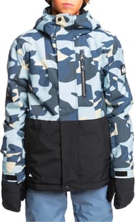 Mission Printed Block Youth Jacket Puzzle Camo Ice Flow