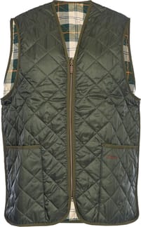 Quilted Waistcoat Zip-In Liner Olive Ancient