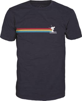 Retro Skifahrer T-Shirt Navy Melange