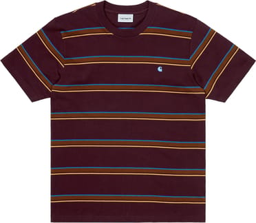 S/S Kent T-Shirt Kent Stripe, Wine