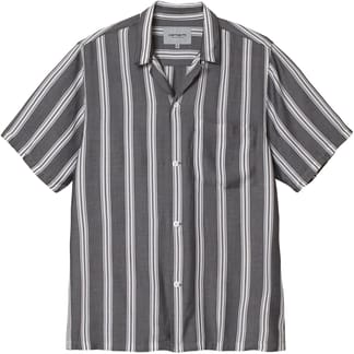 S/S Foley Shirt Foley Stripe, Black