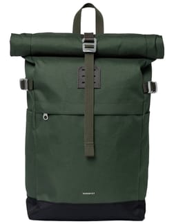 Icon Rolltop Backpack 14" Dawn Green/Dark Brown Leather