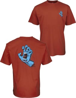 Screaming Hand Chest T-Shirt Ketchup