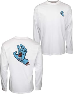 Screaming Hand Chest T-Shirt White