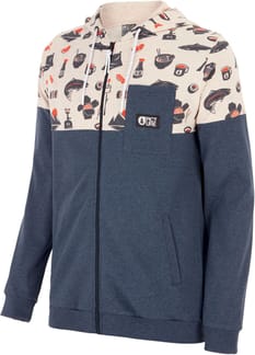 Sebba Zip Hoodie Dark Blue Melange