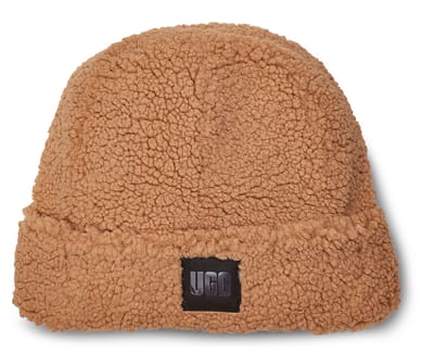 W Sherpa Cuff Beanie Caramel