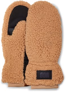 Sherpa Mitten W Logo Caramel