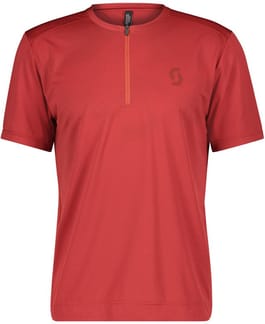 Shirt M's Trail Flow Zip SS Tuscan Red
