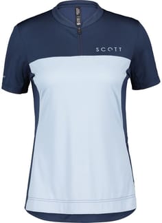 Shirt W's Trail Flow Zip SS Midnight Blue/Glace Blue