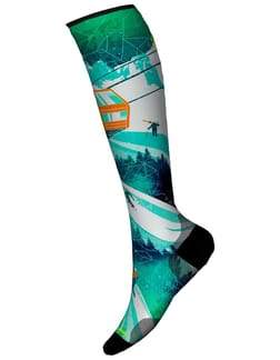 Ski Zero Cushion Ski Day Print OTC Socks Capri