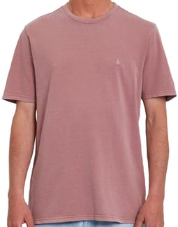 Solid Stone Emb SS Tee M Rose Brown