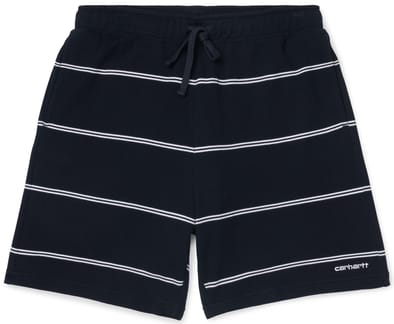 Spacer Sweat Short Spacer Stripe, Dark Navy / White