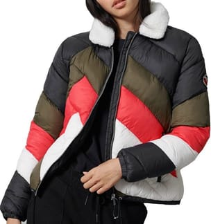 Splice Padded Jacket W Navy Colourblock