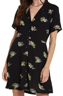 Stormy Tropix SS Dress W Black