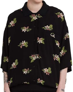 Stormy Woven SS Tee W Black