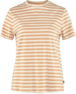 Striped T-shirt W Landsort Pink Chalk White