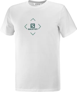 T-Shirt Salomon Cotton Tee M White/Trellis/Pacific